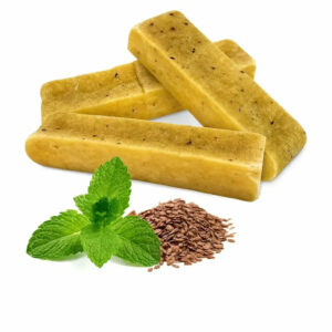 fromage à mâcher pour chien – saveurs menthe et graines de lin pour une santé naturelle