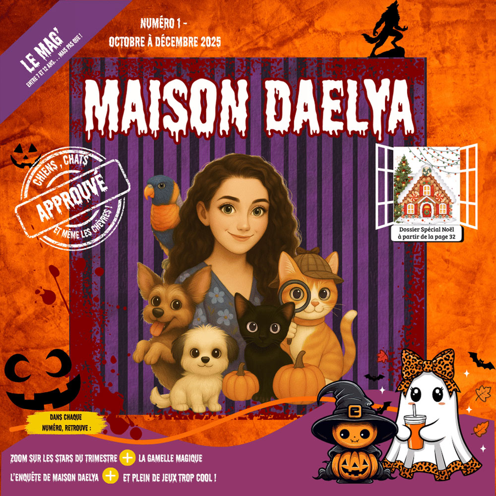 Mini magazine animaux enfants – Maison Daelya Automne 2025