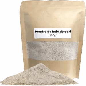 poudre de bois de cerf 100% naturelle pour chien 200g